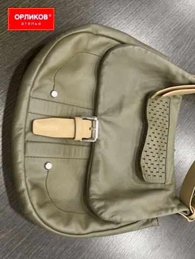 Кожаная женская сумка после чистки и крашения