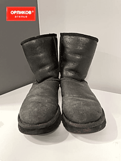 Черные угги до химчистки