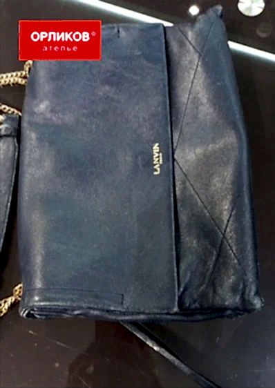 Кожаная сумка клатч до полной реставрации