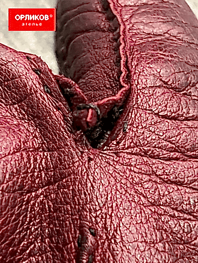 Перчатка из натуральной кожи до ремонта