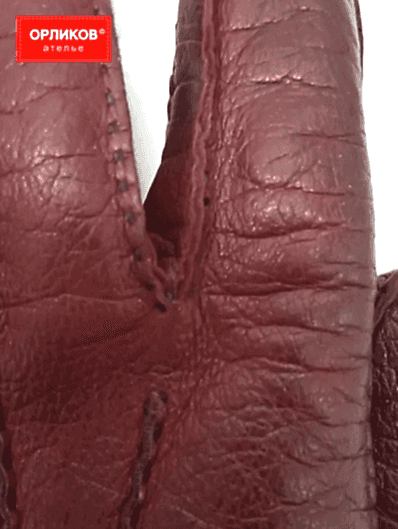 Перчатка из натуральной кожи после ремонта