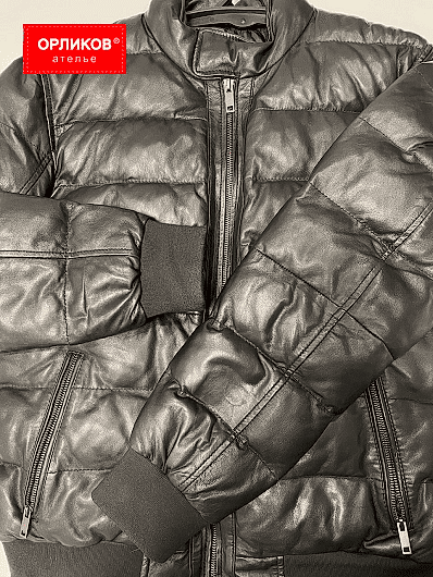 Кожаная куртка после ремонта порыва кожи