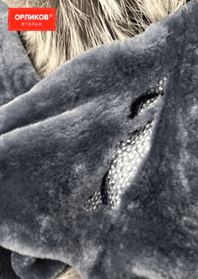Рукав на меховой шубе до ремонта