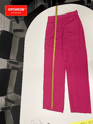 Женские розовые брюки до укорачивания