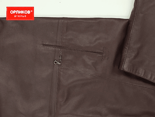 Ремонт бордовой женской кожаной куртки - после