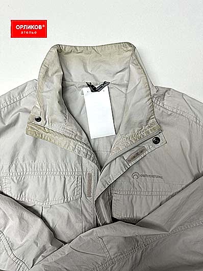 Серая мужская ветровка до химчистки