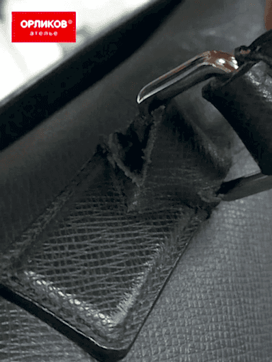 Ремешки на кожаной сумке до ремонта