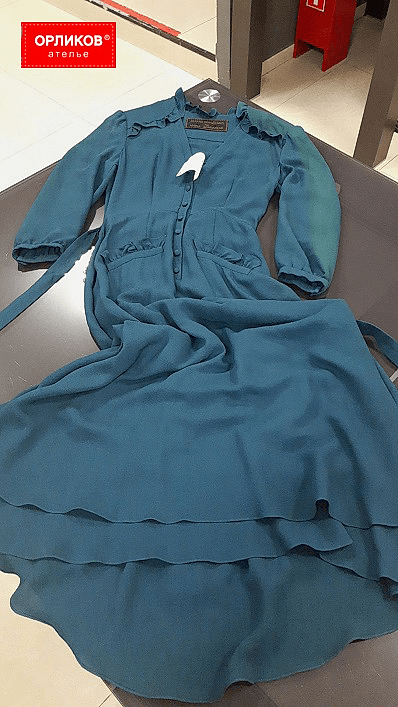 Женское вечернее платье до крашения