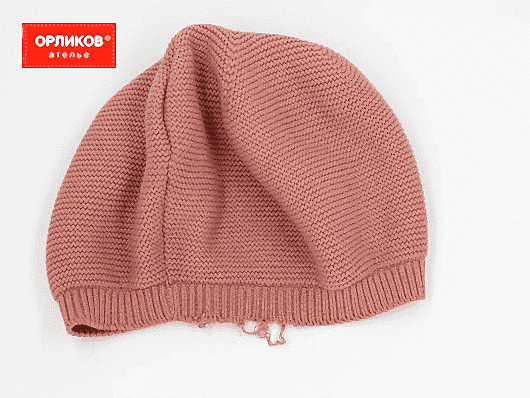 Вязанный женский берет до ремонта