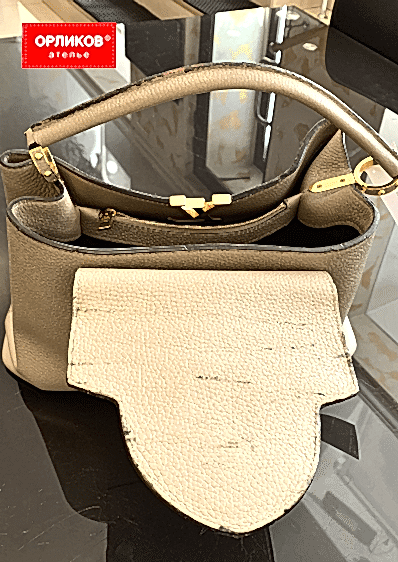 Женская кожаная сумка до реставрации и ремонта