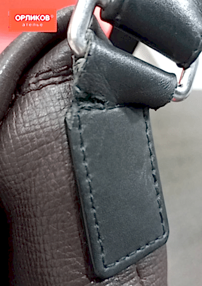 Ручки на кожаной сумке до ремонта