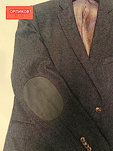 Пиджак после ремонта дырки на локте