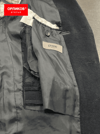 Подклад пиджака до ремонта