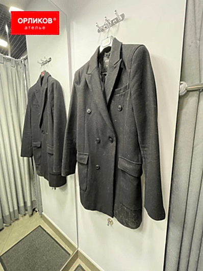 Мужское черное пальто до химической чистки