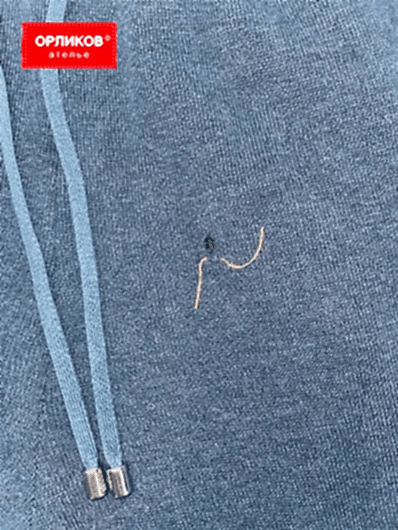 Трикотажные брюки до ремонта дырки